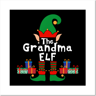 Funny Family Matching Christmas Grandma Elf Posters and Art